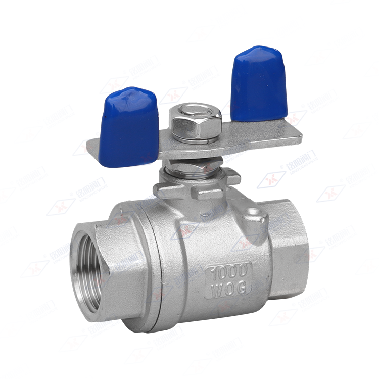 蝶型二片式丝扣球阀